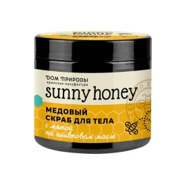 Скраб для тела медовый с мятой на оливковом масле/ Sunny honey